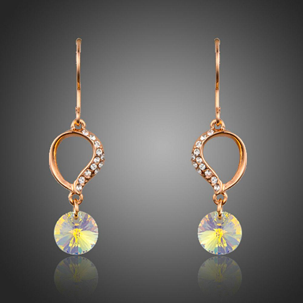 Heart Dangling Gradual Change Hook Drop Earrings -KPE0222 - KHAISTA Fashion Jewellery