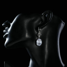 Load image into Gallery viewer, Heart Design Oval Drop Earrings - KHAISTA Fashion Jewellery
