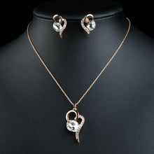 Load image into Gallery viewer, Heart Shaped Oval Crystal Jewelry Set - KHAISTA Fashion Jewellery

