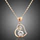 Heart Shaped Snake Chain Crystal Necklace