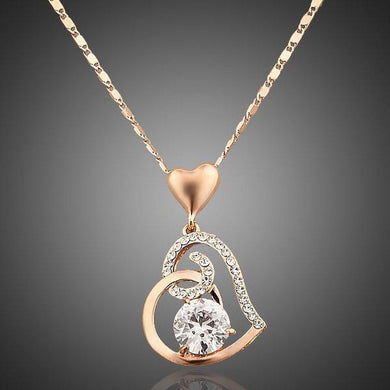 Heart Shaped Snake Chain Necklace - KHAISTA Fashion Jewellery