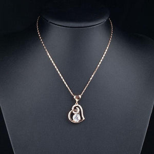Heart Shaped Snake Chain Necklace - KHAISTA Fashion Jewellery