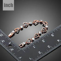 heart toggle clasp crystal bracelet detail view by KHAISTA