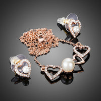 Close-up of pearl on Khaista heart stud set