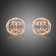 Hollow Flower Crystal Stud Earrings