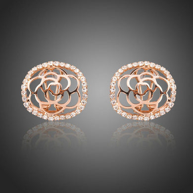 Hollow Flower Stud Earrings -KPE0283 - KHAISTA Fashion Jewellery