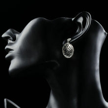 Load image into Gallery viewer, Hollow Flowers Crystal Drop Earrings -KPE0281 - KHAISTA Fashion Jewellery
