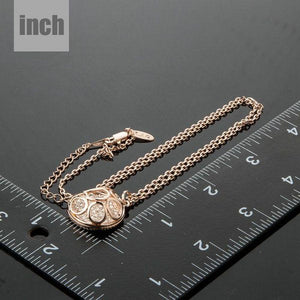 Hollow Out Round Crystal Pendant Necklace KPN0085 - KHAISTA Fashion Jewellery