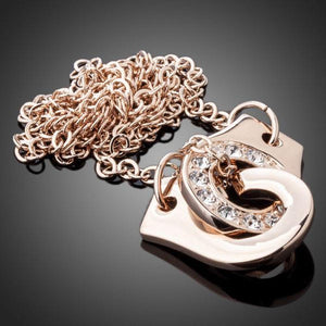 Hook Link Chain Crystal Necklace - KHAISTA Fashion Jewellery