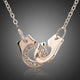 Hook Link Chain Crystal Necklace