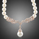 Imitation Pearl Love Crystal Necklace