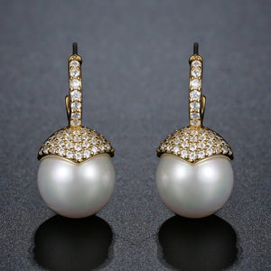 Imitation Pearl Stud Earrings -KPE0390 - KHAISTA Fashion Jewellery
