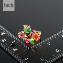 Load image into Gallery viewer, Insects and Flower Ring - KHAISTA Fashion Jewellery
