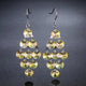 Interconnected Crystal Drop Earrings
