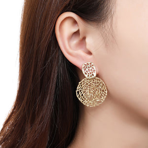 Irregular Round Drop Earrings -KPE0377 - KHAISTA Fashion Jewellery