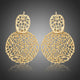 Irregular Round Crystal Drop Earrings