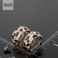 jaguar design crystal clip earrings detail view by KHAISTA