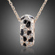 Jaguar Design Link Chain Crystal Necklace