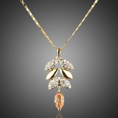 Khwabeeda Crystal Design Pendant Necklace - KHAISTA Fashion Jewellery
