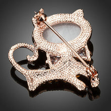 Load image into Gallery viewer, Kitten Crystal Pin Brooch - KHAISTA Fashion Jewellery
