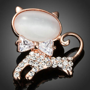 Kitten Crystal Pin Brooch - KHAISTA Fashion Jewellery
