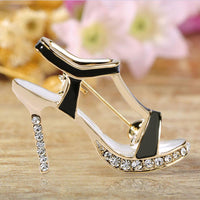 Close-up of crystals on Khaista heel brooch