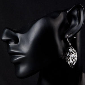 Leaves Stellux Austrian Crystal Drop Earrings -KPE0040 - KHAISTA Fashion Jewellery