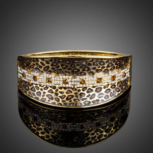 Leopard Cuff Shaped Bangle - KHAISTA Fashion Jewellery