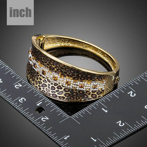 Leopard Cuff Shaped Bangle - KHAISTA Fashion Jewellery