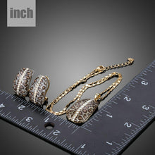 Load image into Gallery viewer, Leopard Print Clip Earrings &amp; Necklace Set - KHAISTA Fashion Jewellery
