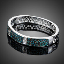 Load image into Gallery viewer, Leopard Print Crystal Bangle - KHAISTA Fashion Jewellery
