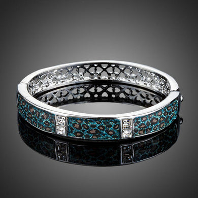Leopard Print Crystal Bangle - KHAISTA Fashion Jewellery