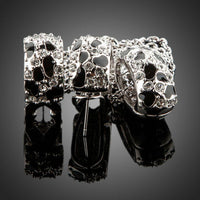 Close-up of leopard print on Khaista crystal set