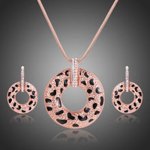 Load image into Gallery viewer, Leopard Round Pattern Necklace and Drop Earrings Jewelry Set - KHAISTA Fashion Jewellery
