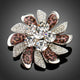 Leopard Print Windmill White Gold Brooch Pin