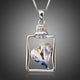 Light Blue Crystal Heart Pendant Necklace