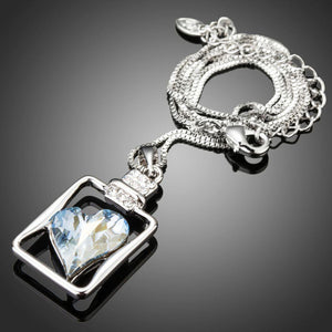 Light Blue Crystal Heart Pendant Necklace-KST0231-khaista-2