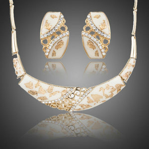 Light Gold Stud Earrings and Pendant Necklace Jewelry Set - KHAISTA Fashion Jewellery