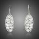 Light Grey Crystal Oval Drop Earrings