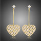Light Pink Zirconia Heart Drop Earrings