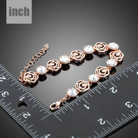 lightweight crystal flower bracelet detail view by KHAISTA