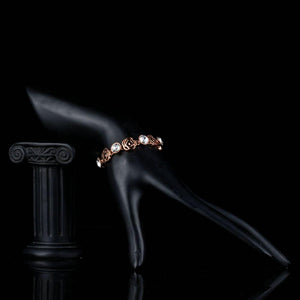 Lightweight Crystal Flower Design Bracelet - KHAISTA Fashion Jewellery