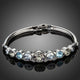 Lightweight Platinum Plated Crystal Bangle