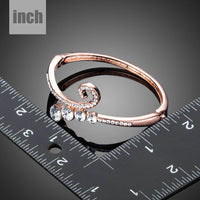 lightweight rose gold plated bangle detail view by KHAISTA