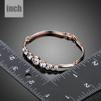 lightweight round crystal bangle detail view by KHAISTA