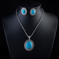 Side angle view of Khaista lime blue set