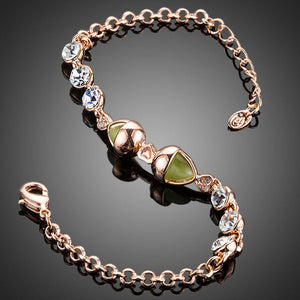 Lime Fish Love Crystal Bracelet - KHAISTA Fashion Jewellery