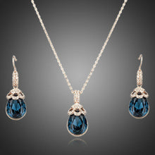 Load image into Gallery viewer, Limited Edition Blue Water Earrings and Necklace Set - KHAISTA Fashion Jewellery
