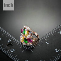 Artistic craftsmanship and structured profiles of the elegant flower cubic zirconia ring