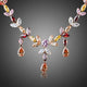 Multicolour Crystal Waterdrop Necklace and Earrings Set